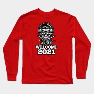 New Year skull Long Sleeve T-Shirt